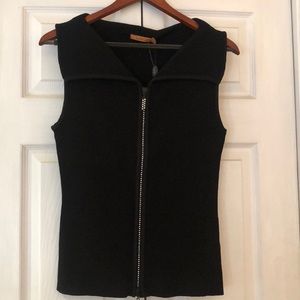 Black ribbed sleeveless top. NWT